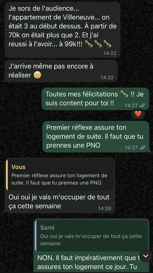 Villeneuve adjugé à 99 000 €
